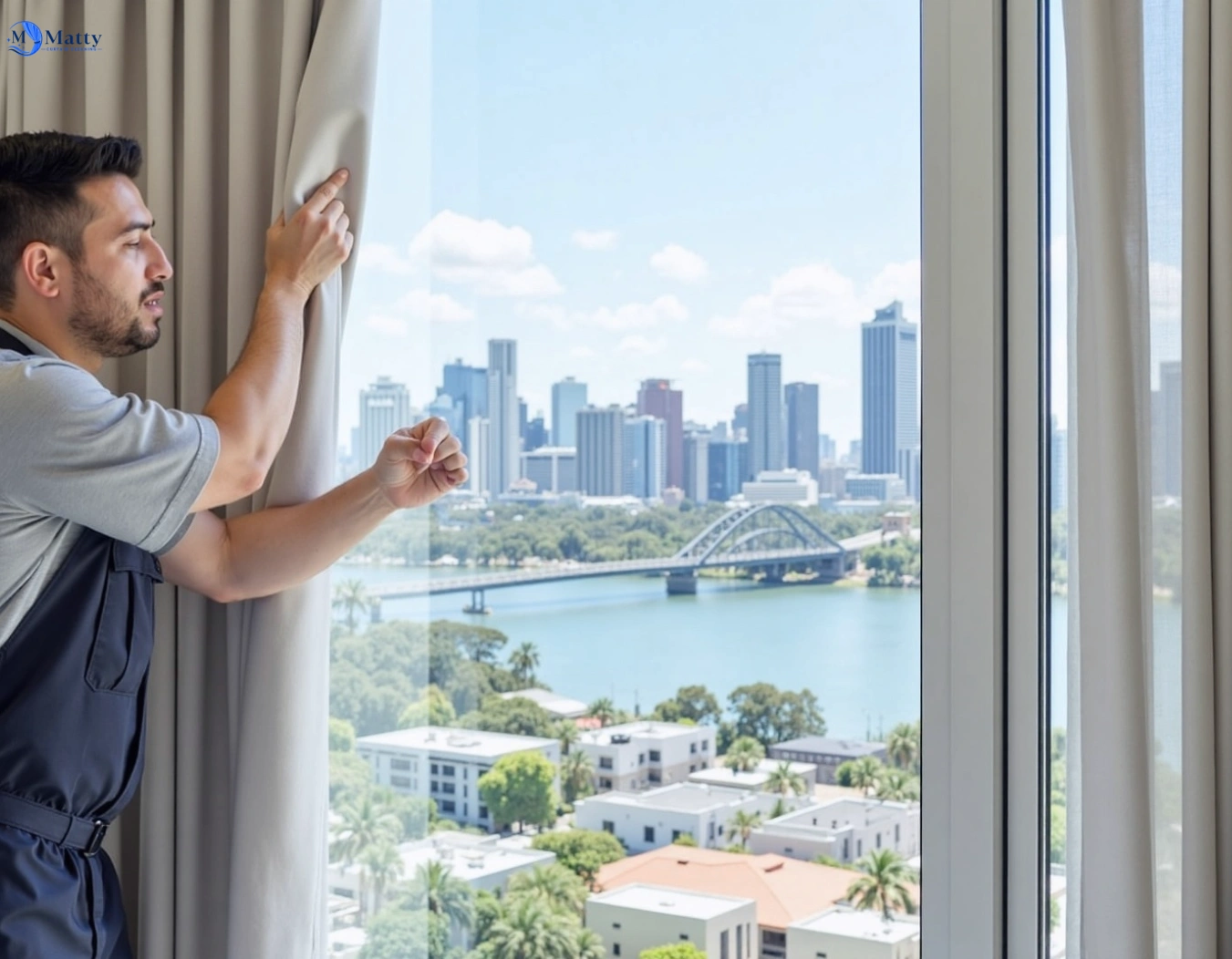 Professional curtain steam cleaning service fortitude-valley QLD by Matty Curtain Cleaning