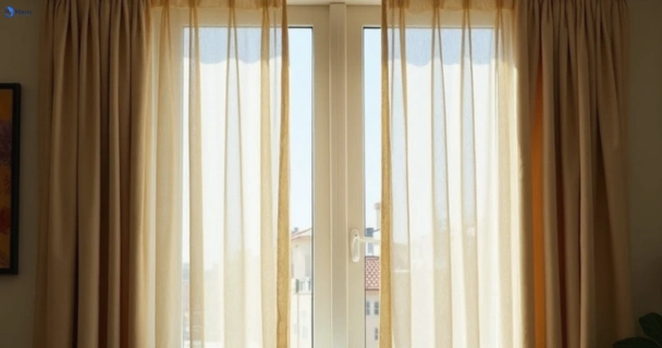 Dusty and dull curtains in fortitude-valley before steam cleaning